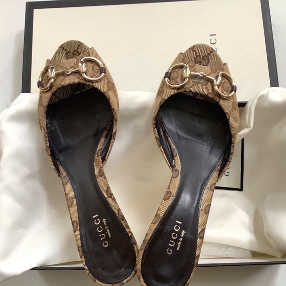 Gucci GG canvas sandals, size 38, original Gucci - Picture 1 of 5